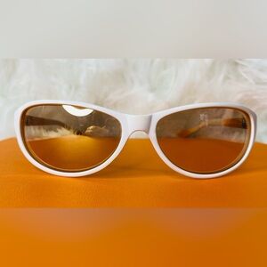 Dolce & Gabbana Authentic Sunglasses in White with Orange and Case